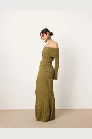 ASOS Falda larga de corte amplio de punto de (parte de un conjunto)-Multicolor