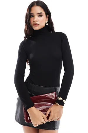 Bardot Body con cuello vuelto de punto de