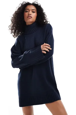 ASOS Vestido corto con cuello vuelto de