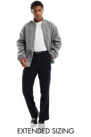 ASOS Chaqueta bomber extragrande de tejido efecto lana de