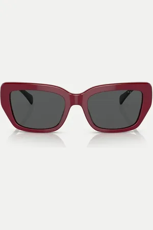 Ralph Lauren Gafas de sol con montura rectangular y lentes grises de