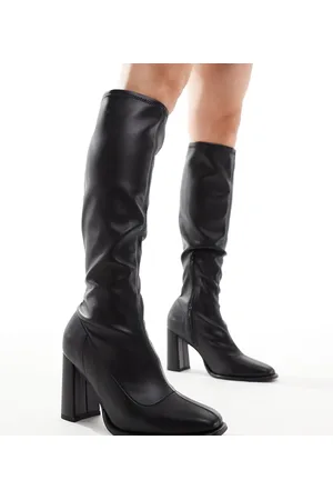 London Rebel Botas por la rodilla negras de estilo calcetín Paige de -Negro