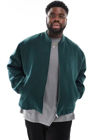 ASOS Chaqueta bomber con cordón ajustable de tejido efecto lana de