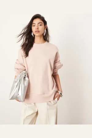 ASOS Sudadera con detalle de costuras de tejido grueso premium de -Verde