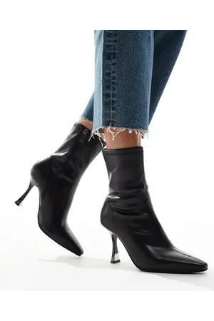 River Island Botas de tacón negras de