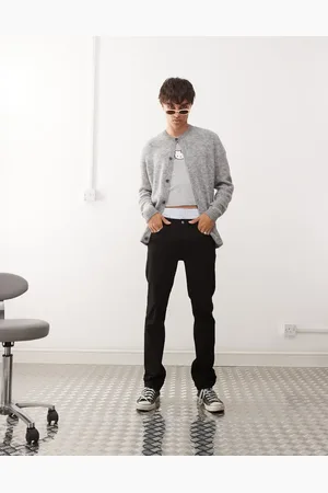 Cheap Monday Vaqueros muy elásticos de corte pitillo con lavado aclarado negro Sleeze de