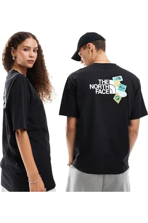 The North Face Camiseta negra extragrande con estampado en la espalda Expedition Stickers exclusiva en ASOS de