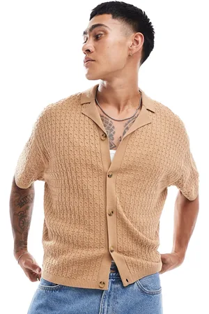 ASOS Camisa extragrande de punto de ochos ligero de