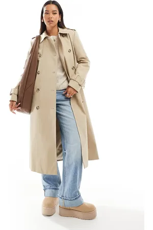 MANGO Gabardina larga premium de - neutro