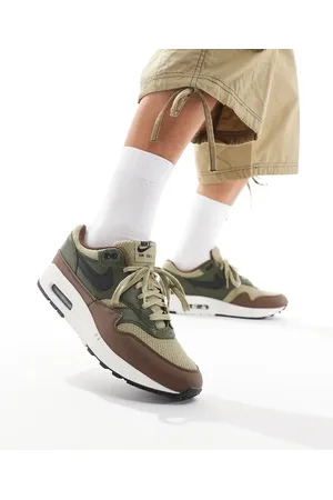 Nike Zapatillas de deporte verde oliva y marrones Air Max 1 Premium de
