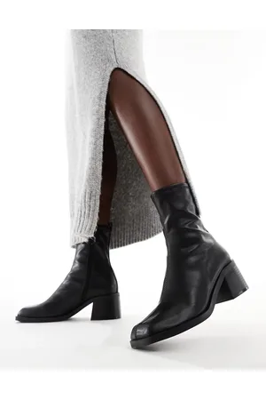 ASOS Botas de vestir negras de tacón medio Ranger de
