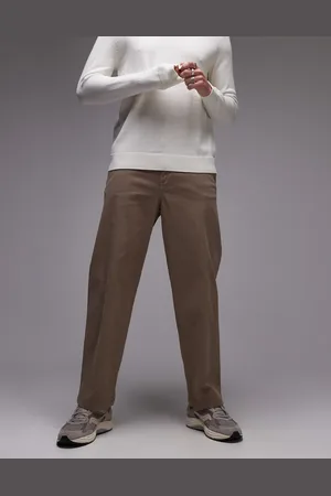 SELECTED Chinos beis de corte suelto de -Beis neutro