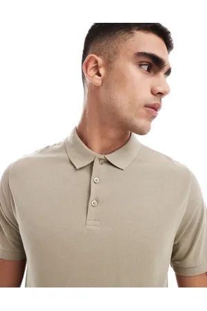 ASOS Polo color piedra de piqué de -Verde