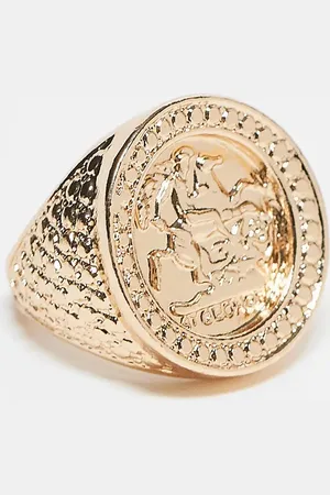 Reclaimed Anillo tipo sello unisex de