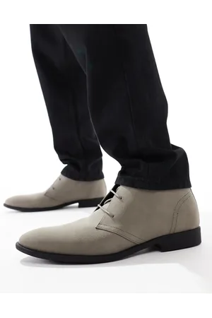 ASOS Botines Chukka grises con cordones de -Beis neutro