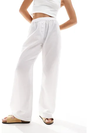 Cotton On Pantalones de pijama estilo bóxer de tejido texturizado de Cotton On-Blanco
