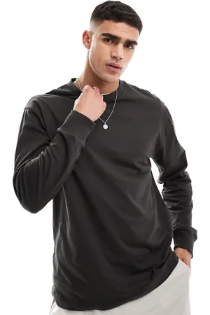 Cotton On Camiseta negro lavado de manga larga y corte suelto de Cotton On
