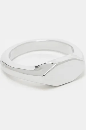 ASOS Anillo tipo sello con diseño hexagonal de