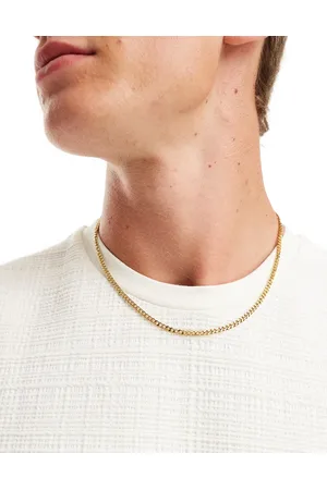 ASOS Collar de cadena barbada de acero inoxidable resistente al agua de