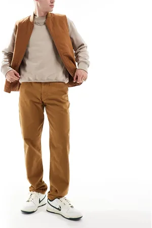 Lee Chinos marrones holgados de estilo worker de lona de