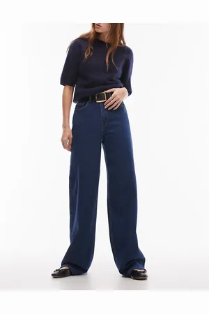 SELECTED Vaqueros azul oscuro de corte ancho de Femme