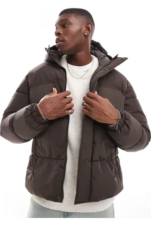 JACK & JONES Chaqueta de plumas corta marrón de