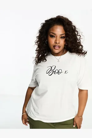 In The Style Camiseta blanca con estampado "Boo" de purpurina de