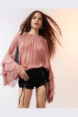 MANGO Pantalones muy cortos negros de ante de