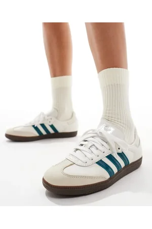 adidas Zapatillas de deporte blancas y cerceta Samba OG de -Blanco