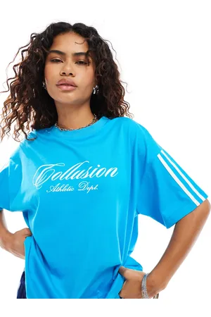 COLLUSION Camiseta de estilo deportivo con logo de
