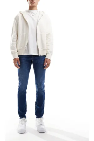 Only & Sons Vaqueros azul añil lavado de corte slim Loom de -Azul marino