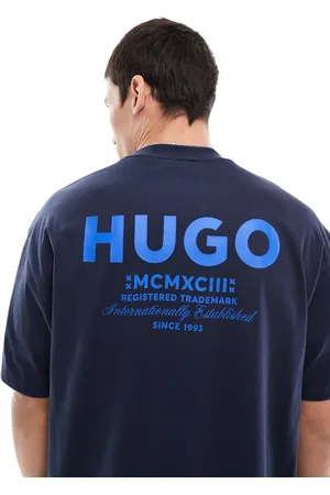 Hugo Blue Camiseta extragrande Nalono de