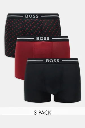 HUGO BOSS Pack de 3 calzoncillos de varios colores con diseño estampado de