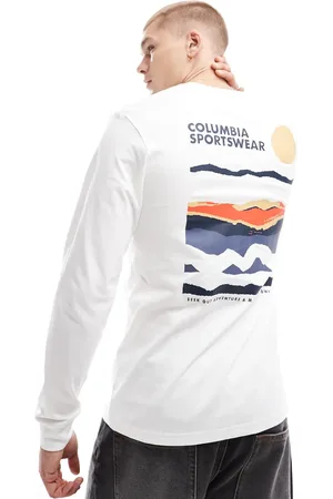 Columbia Camiseta blanca de manga larga Explorers Canyon de