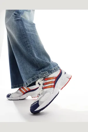 adidas Zapatillas de deporte blancas, naranjas y azul marino Ozweego Pro de