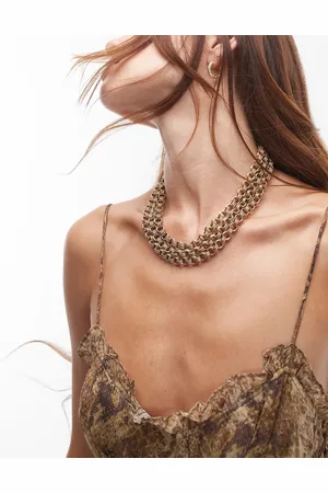 MANGO Collar de tres cadenas de
