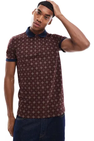 Hollister Polo con estampado geométrico y logo de icono de piqué de
