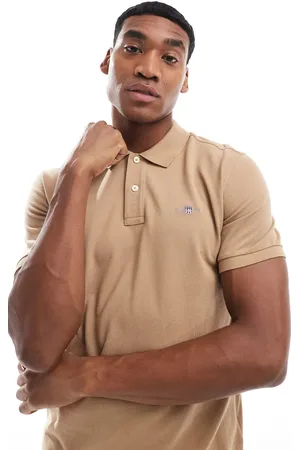 GANT Polo color tostado de corte estándar con logo de escudo de piqué de -Marrón