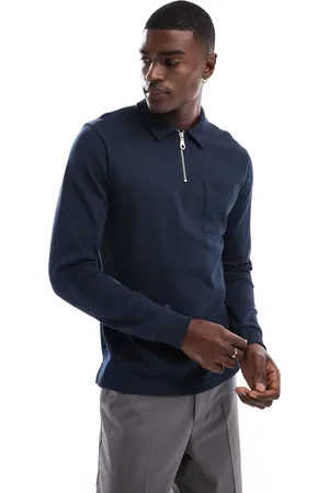 Farah Sudadera con cuello tipo polo y cremallera corta Creston de