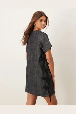 Ghospell Vestido corto con detalle de lazos en el lateral Mara de