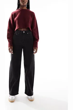 JJXX Vaqueros negros de talle alto y pernera ancha Tokyo de
