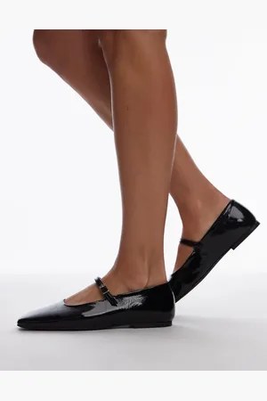 ARKET Merceditas negras de cuero acharolado de -Marrón