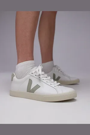 Veja Zapatillas de deporte blancas y color arcilla con logo de cuero Esplar de