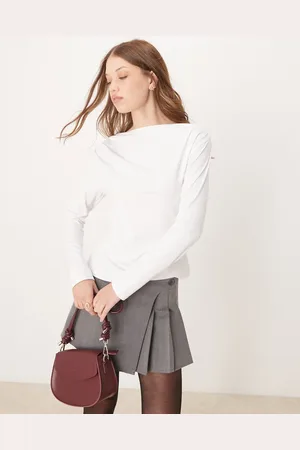 Abercrombie & Fitch Top de manga larga con cuello barco de