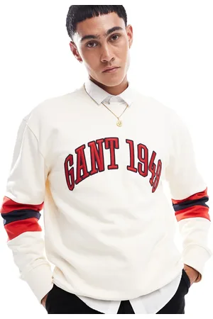 GANT Sudadera color con diseño color block y logo "1949" de la colección cápsula por el 75 aniversario de -Blanco