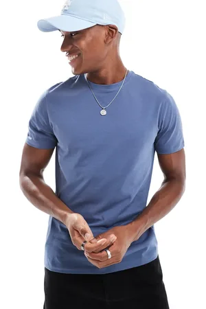 New Look Camiseta azul añil envejecido con cuello redondo de