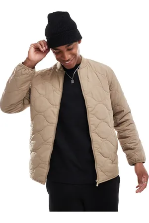 Only & Sons Chaqueta beis guateada con patrón ondulado de -Beis neutro