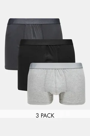 New Look Pack de 3 calzoncillos bóxer de color gris y de
