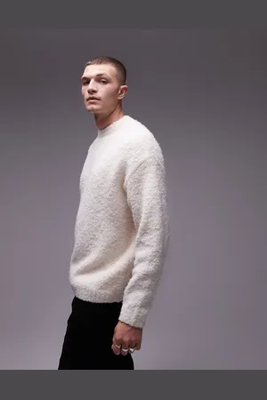 Topman Jersey color holgado de bouclé de -Beis neutro