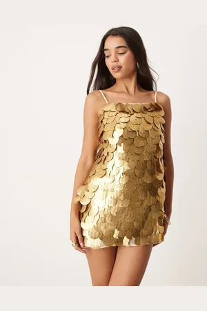 ASOS Vestido corto de tirantes con lentejuelas grandes de